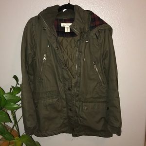 Dark army green coat from H&M